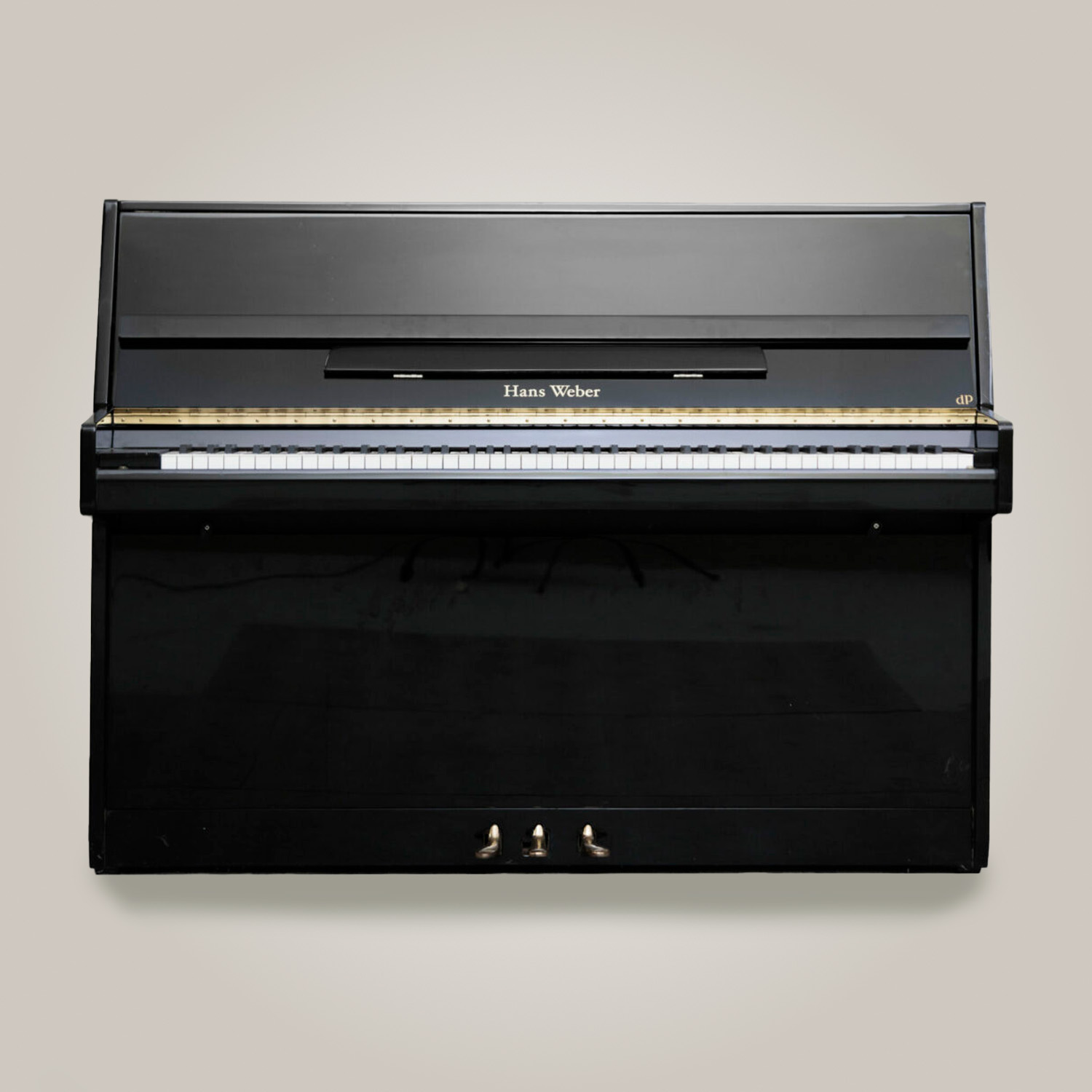 HansWeber-face-DPpianos-occasion-étude Piano d'étude Hans Weber vue de face chez DP Pianos occasion